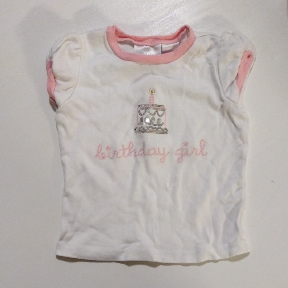 Birthday Girl White and Pink Kids Shirt